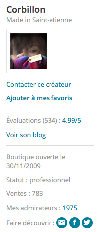 screenshot ALM boutique Corbillon panneau stat