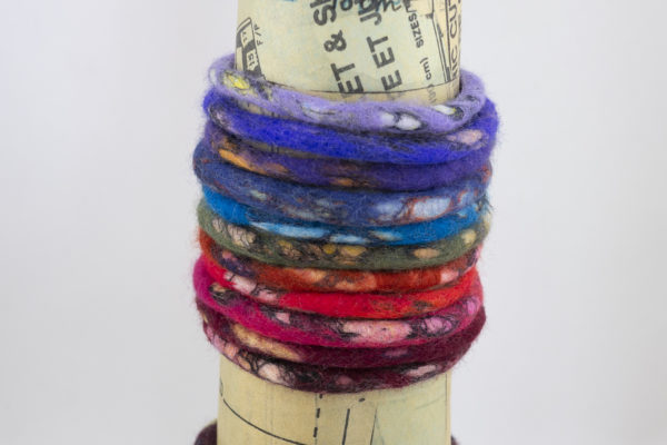bracelet bangles laine feutrée camouflage